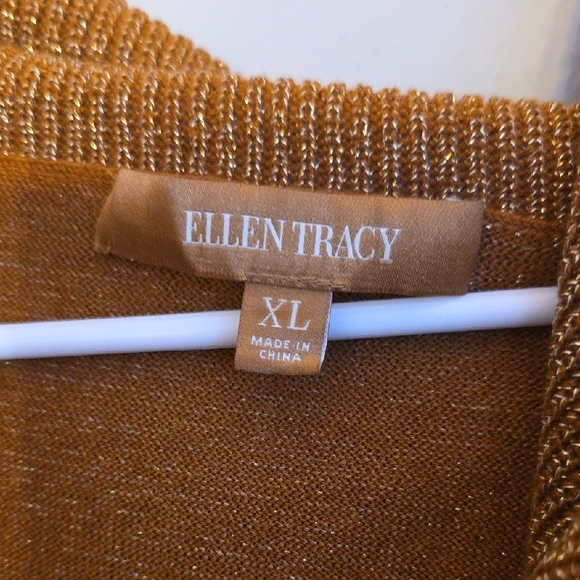 Ellen Tracy Gold Shimmer Cowl Neck Sweater – Elegant Knit - Picture 2 of 5